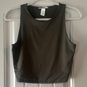 H&M Women's Sleeveless Crop - Olive Green